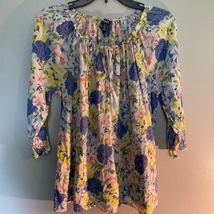 Chaps Floral 3/4 Sleeve, Size Small